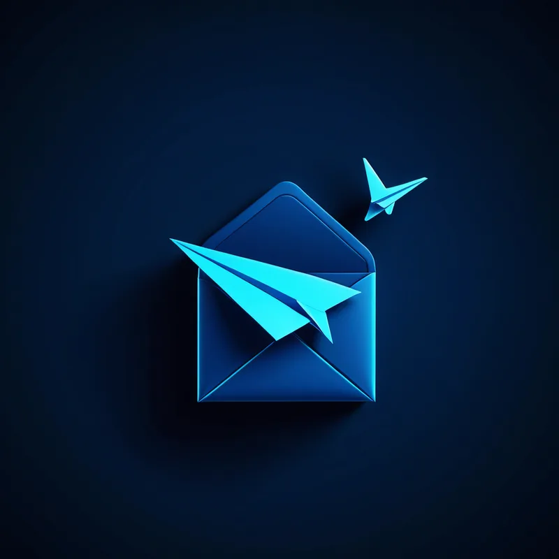 Ilustración 3D de envío de correo masivo y newsletters